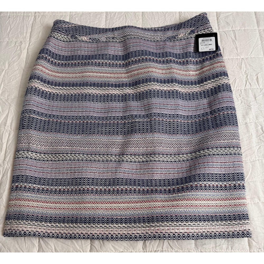 Coastal Grandma Tweed Pencil Straight Preppy Skirt Size 10 NWT Nordstrom